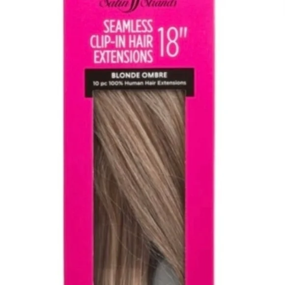 Seamless Clip-In Hair Extensions 18" - Blonde Ombre - Picture 1 of 2